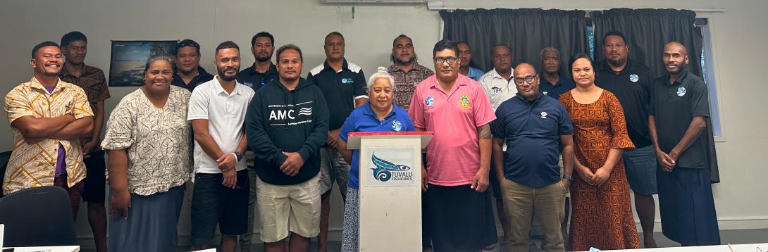 PNAO CEO and Team with the Tuvalu Fisheries Authority MD and Staff